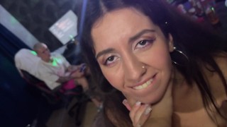 Cheating wife gets fucked at a party in front of her cuckold and gets creampied in her pussy - 2.63