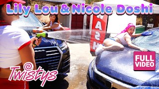 TWISTYS - Lily Lou Sticks Her Fingers Deep Inside Nicole Doshi Making Her Squirt All Over The Place