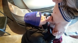 Heather Kane Sucks Cum Out of a Cock to Fix Her Flat Tire